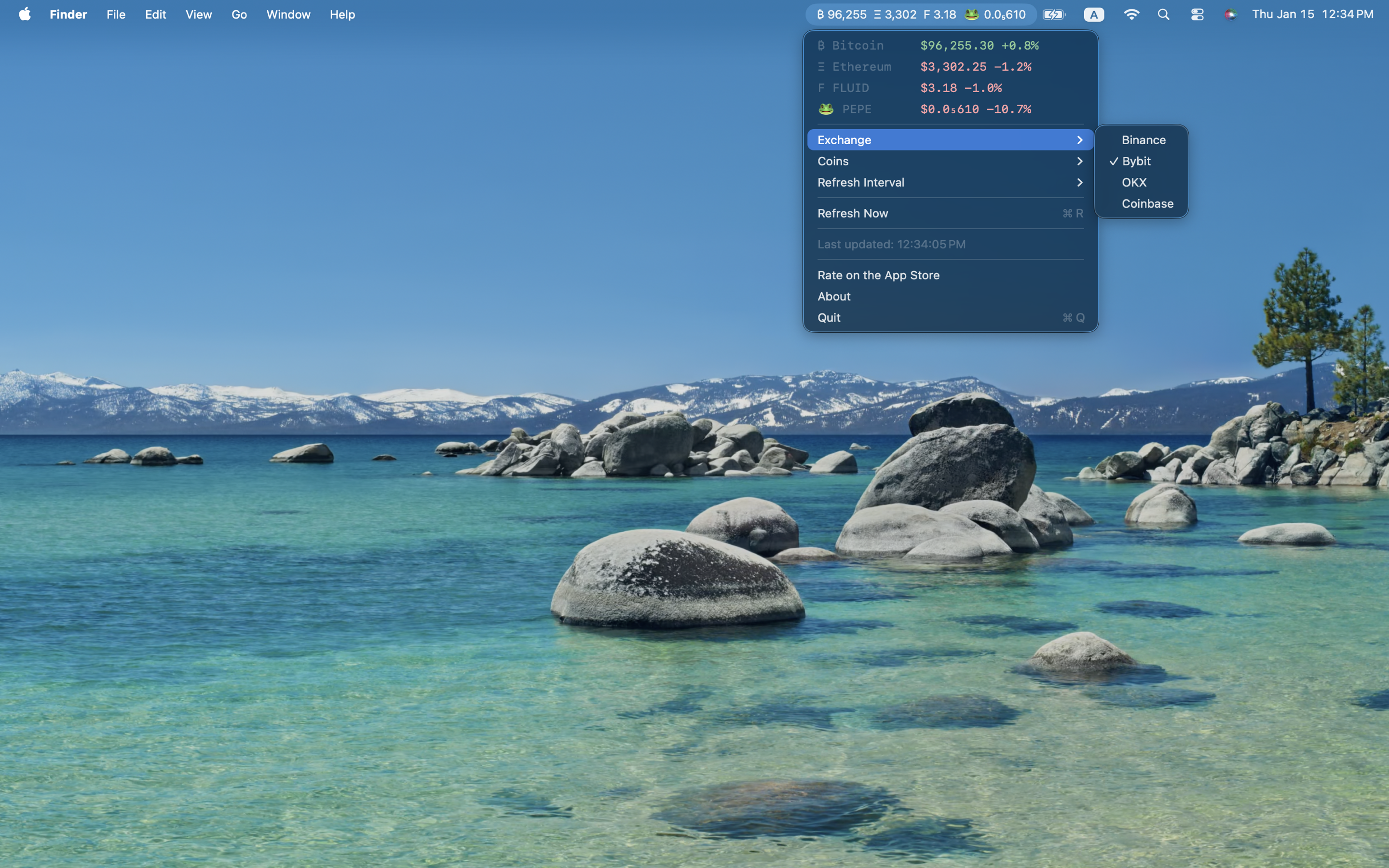 Switch exchange per coin